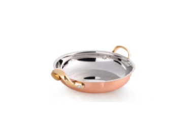 FRIGIDEIRA C/2 ASAS Ø18CM COBRE/CROMADO